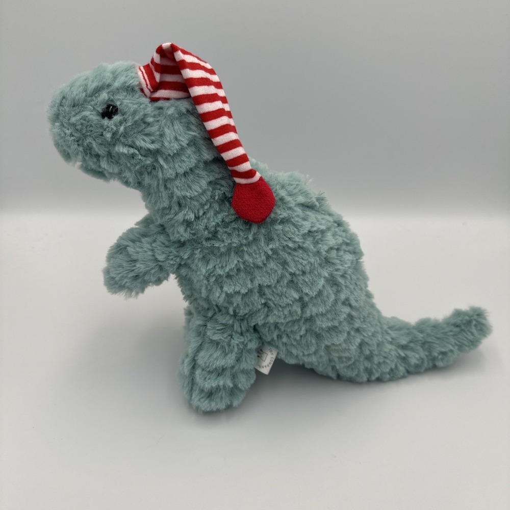 Manhattan Toy Blue Little Jurassics Nibble T-Rex Dinosaur Dino‎ Plush 2016 Santa